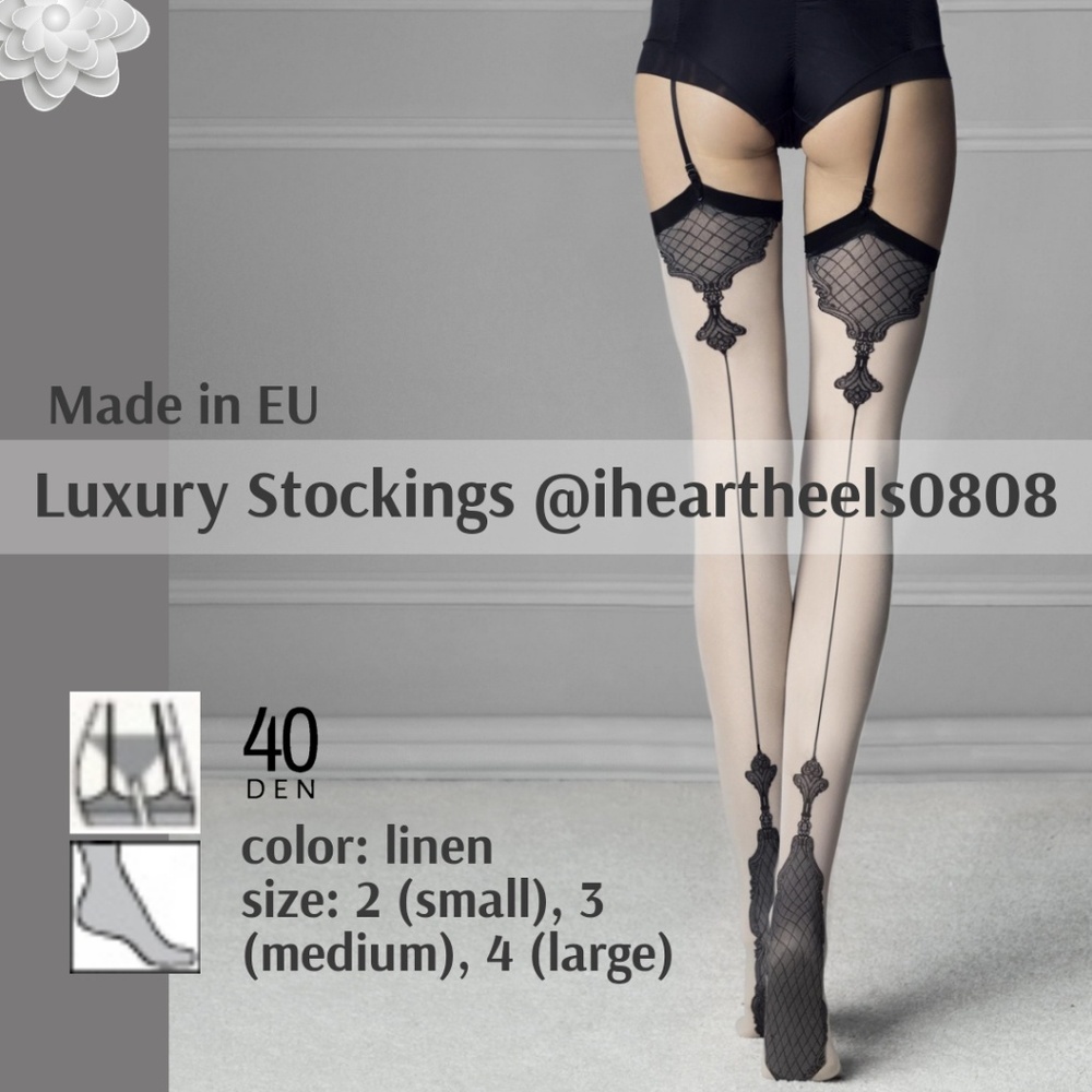 Stunning Luxury Patterned Beackseam Stockings